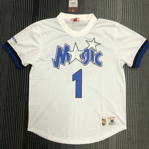 Mitchell Ness Tracy McGrady 1 White Orlando Magic Hardwood Classics T-Shirt